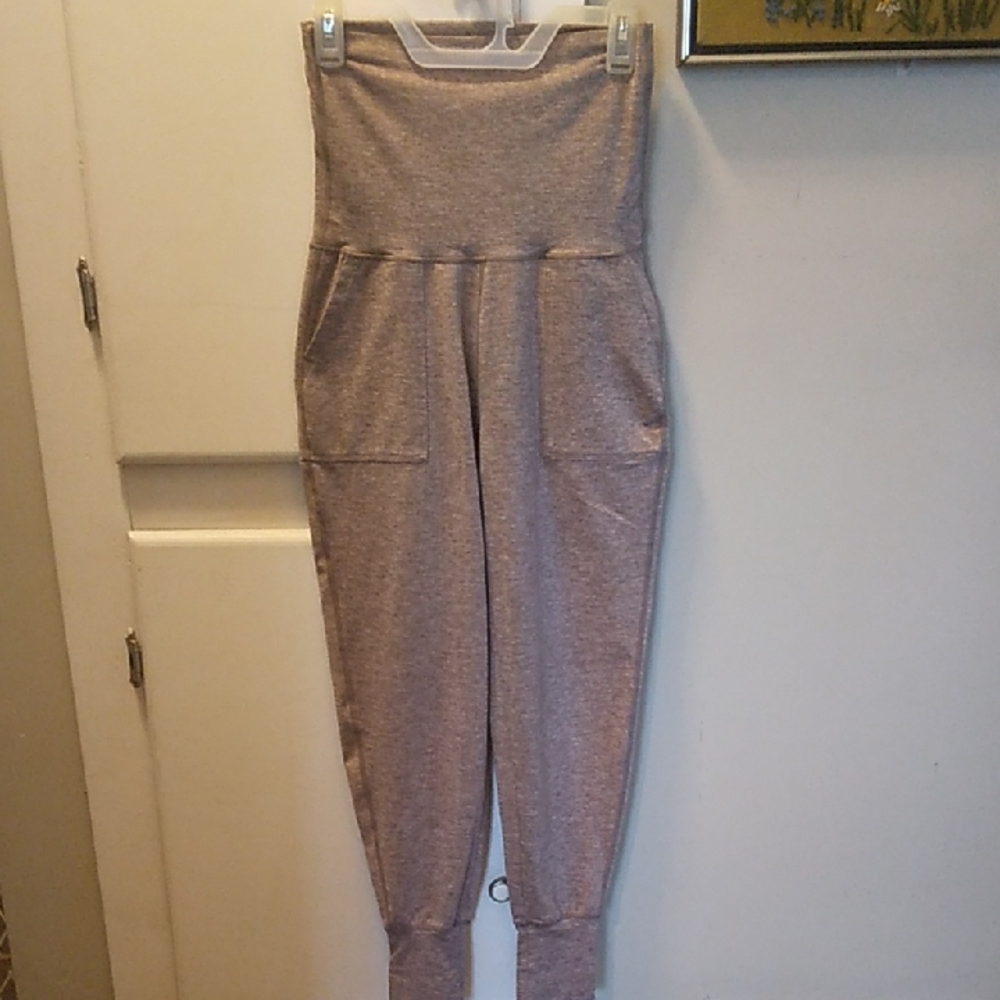 aerie High-Waist Stretch Joggers in Taupe Heather
